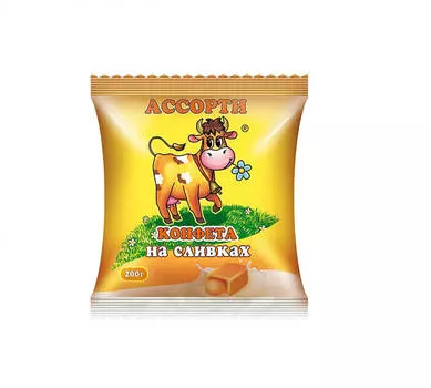 Конфеты ассорти на сливках 200г Вольский кондитер