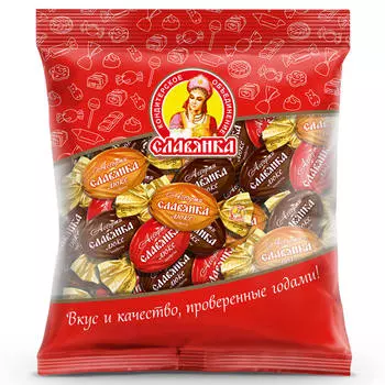 Конфеты ассорти Славянка люкс 200г пакет Славянка