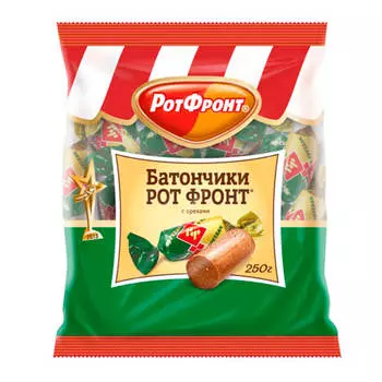 Конфеты батончики 250г с орехами РотФронт