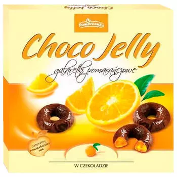 Конфеты Choco Jelly 175г апельсиновое в темном шоколаде