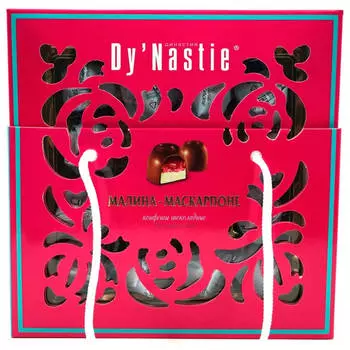 Конфеты династия 170г малина-маскарпоне в сумочке