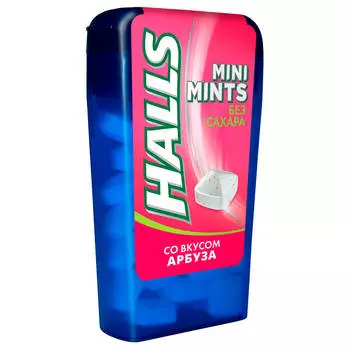 Конфеты Halls Mini 12,5г без сахара со вкусом арбуза