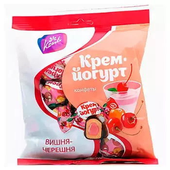 Конфеты крем-йогурт 240г вишня-черешня Konti