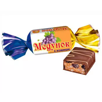 Конфеты медунок с изюмом Славянка