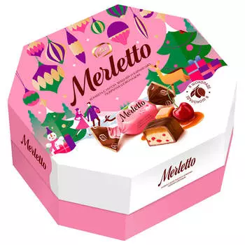 Конфеты Merletto 150г с вишней праздничная коллекция конти