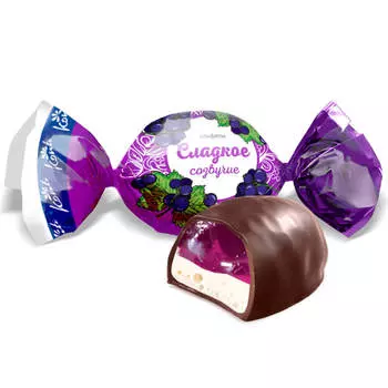 Конфеты сладкое созвучие вкус смородина с пломбиром Konti