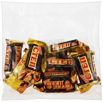 Конфеты супер степ 250г нуга арахис карамель паке славянка