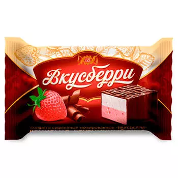 Конфеты вкусбери глазированные ванильно-клубничный вкус