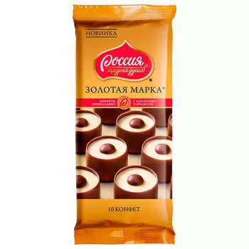 Конфеты Золотая Марка 92г карамель арахис