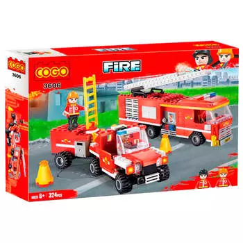 Конструктор Cogo 324 детали пожарная служба cgbx3606