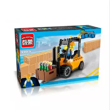 Конструктор Enlighten Brick 115 деталей город автопогрузчик 1103/г79624