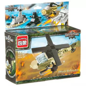 Конструктор Enlighten Brick вертолет в/к г79606