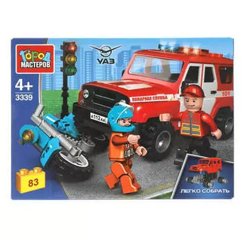 Конструктор город мастеров 83 детали авария с мотоциклистом 320490