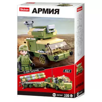 Конструктор Sluban 108 деталей армия межконтинентальная баллистическая ракета в/к jb0912270