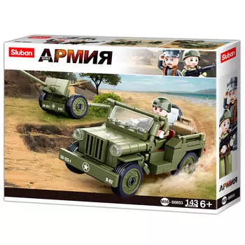 Конструктор Sluban 143 детали джип 23,7x18,9x4,5см в/к jb0912648