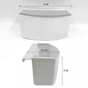 Контейнер для кухни Unigood 23*13,5*12см серый/белый