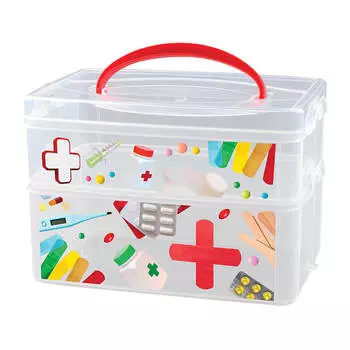 Контейнер для продуктов с ручкой 2 секции 2л+3л Бытпласт 4312851