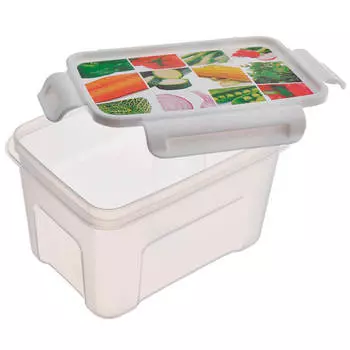 Контейнер лок прямоугольный 1,1 л декор свч полимербыт 4376201