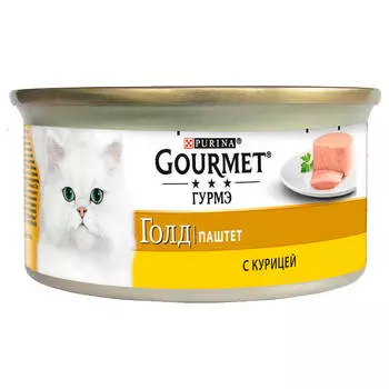 Корм для кошек Gourmet Gold 85г паштет с курицей ж/б