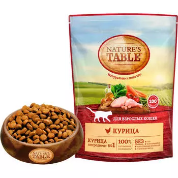 Корм для кошек Nature’s Table 650г для взрослых кошек курица