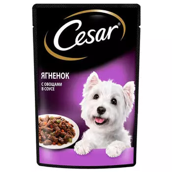 Корм для собак Cesar 85г ягненок с овощами в соусе