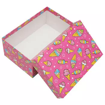 Коробка прямоугольник Миленд мороженое 28,5*18,5*12см пп-6648