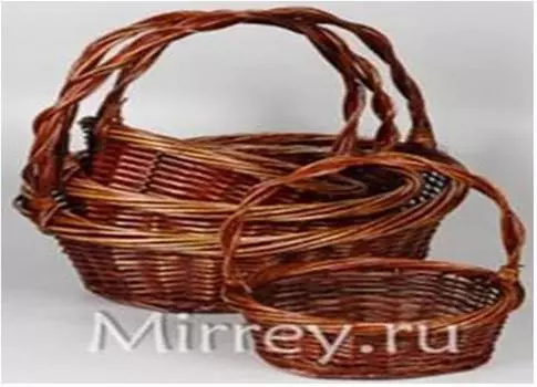 Корзина плетеная ива 46 см 49*40*18 коричневая