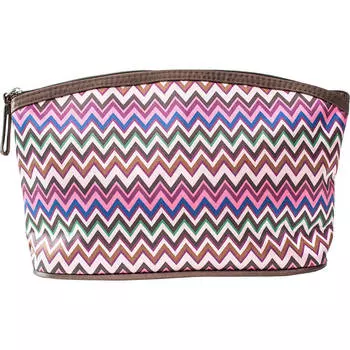Косметичка Beauty Style зигзаг коричневая трапеция