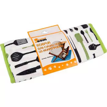 Коврик для сушки посуды 45*35см рыжий кот mdm-01-l 310254