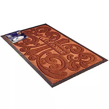 Коврик придверный влаговпитывающий Shahintex мх10 40х60 прямоугольный коричневый