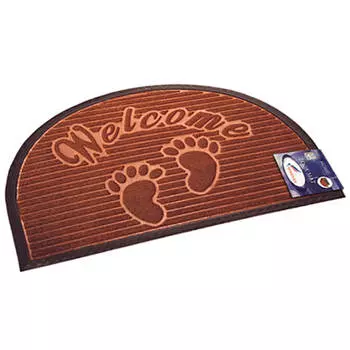 Коврик придверный влаговпитывающий Shahintex мх10s 40х60см полукруглый, коричневый