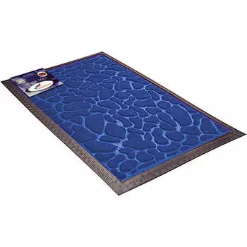 Коврик придверный влаговпитывающий Shahintex прямоугольный синий MX10 60х90см