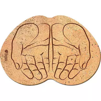 Коврик для бани Банные штучки 43*30 см пробковый ладони 40241