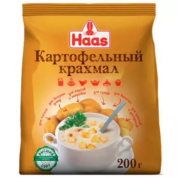 Крахмал картофельный хаас 200 г