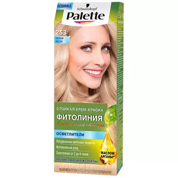 Краска д/волос палетт фитолиния 253 белый песок