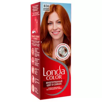 Краска для волос Londa крем 8/34 золотисто-оранжевый