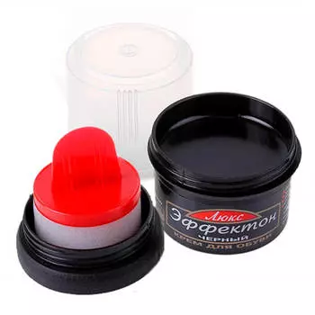 Крем для обуви Эффектон люкс 50мл с губкой черный