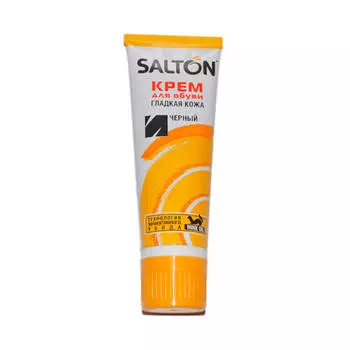 Крем для обуви Salton 75мл для гладкой кожи черный туба