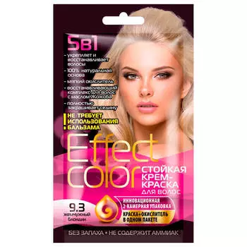 Крем-краска для волос Effect color 50мл 9.3 жемчужный блондин