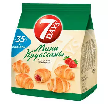 Круассан 7 Days мини 300г клубника Чипита