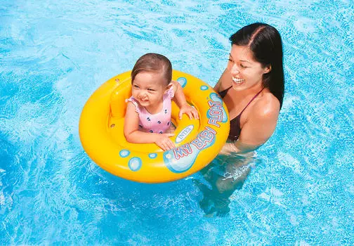 Круг надувной интекс 67 см сиденье и спинка 1-2 года