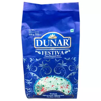 Крупа рис Dunar 500г басмати фестива