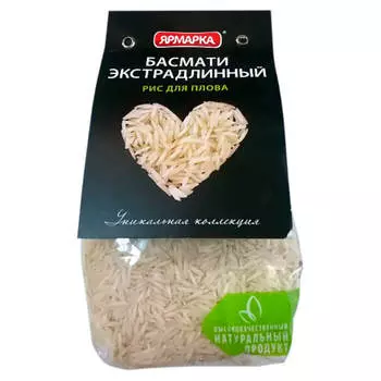 Крупа рис ярмарка 350г басмати экстрадлинный для плова