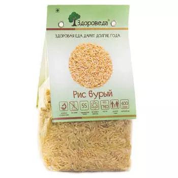 Крупа рис Здороведа 400г бурый