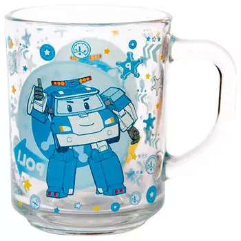 Кружка 230мл робокар поли стекло п/у