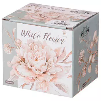 Кружка 340 мл лефард елый цветок голубая 86-2429