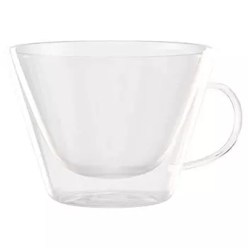 Кружка 360 мл кверти флорино стекло двойные стенки