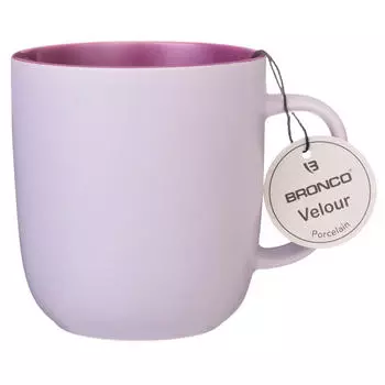 Кружка 400 мл бронко велюр лиловая 407-144