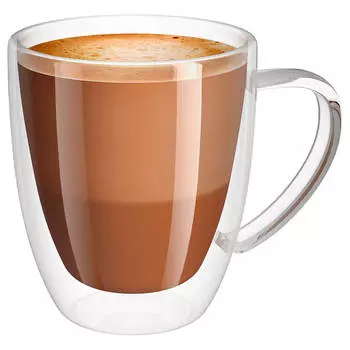 Кружка 400мл кверти грандэ стекло двойные стенки