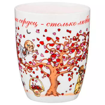 Кружка 400мл Lefard дерево сердец 415-2085